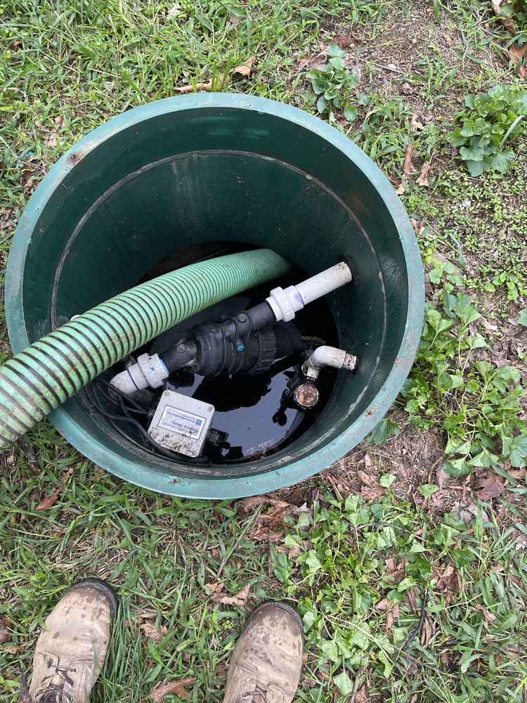 A clean and well-maintained septic tank